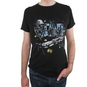 Star Wars Graphic T-Shirt Small Retro Galaxy Crewneck